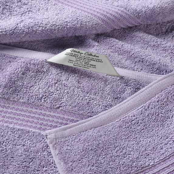 Derry Solid Egyptian Cotton 8-Piece Hand Towel Set, Royal Purple